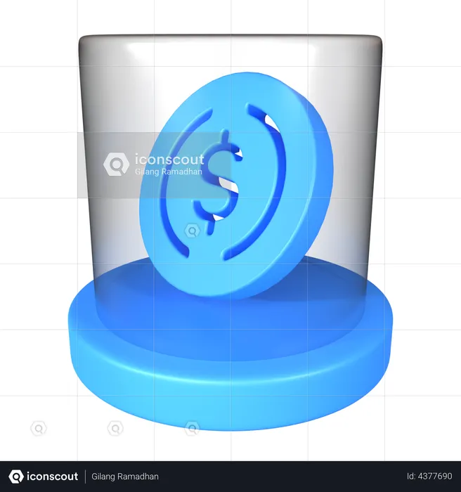 USDC-Kryptomünze  3D Icon