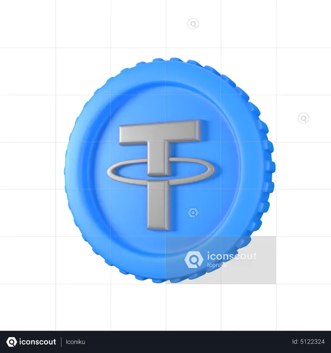 USDT Coin  3D Icon
