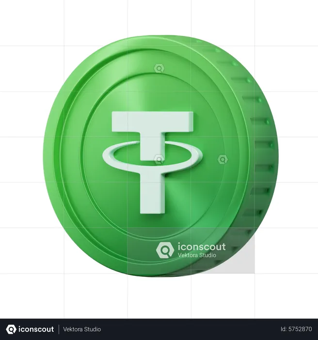 USDT Coin  3D Icon