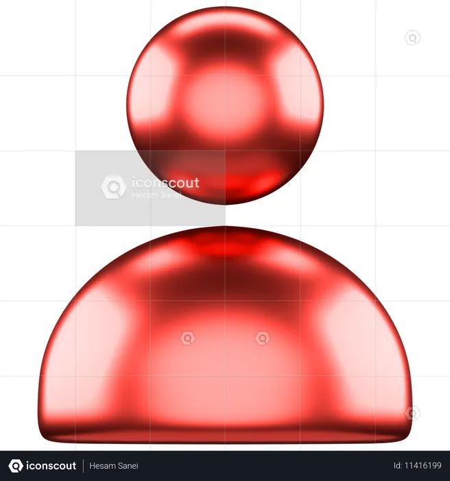 사용자  3D Icon