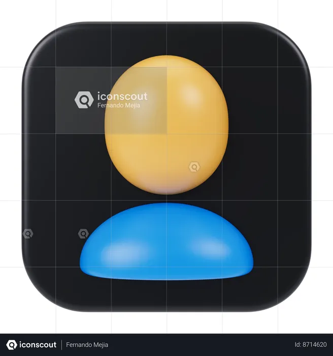 User App  3D Icon