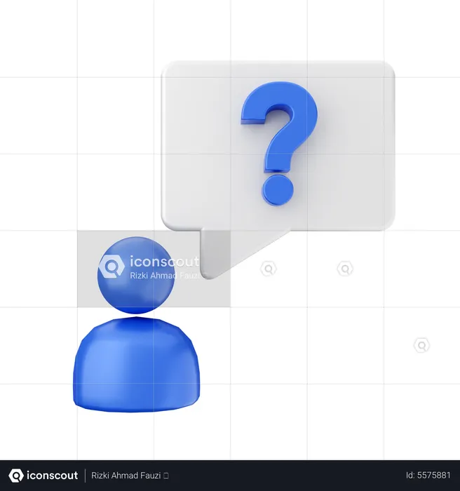 User Ask  3D Icon