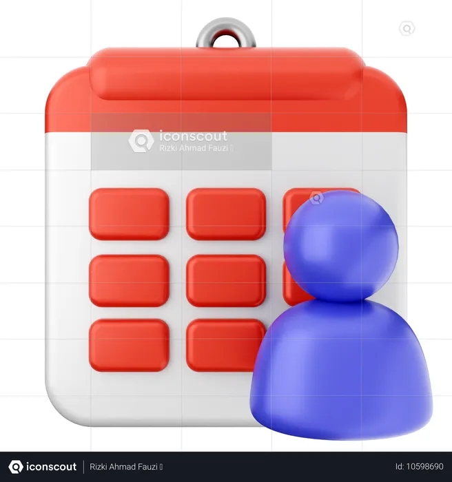 User Calendar  3D Icon