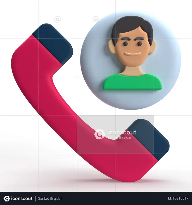 User Call  3D Icon