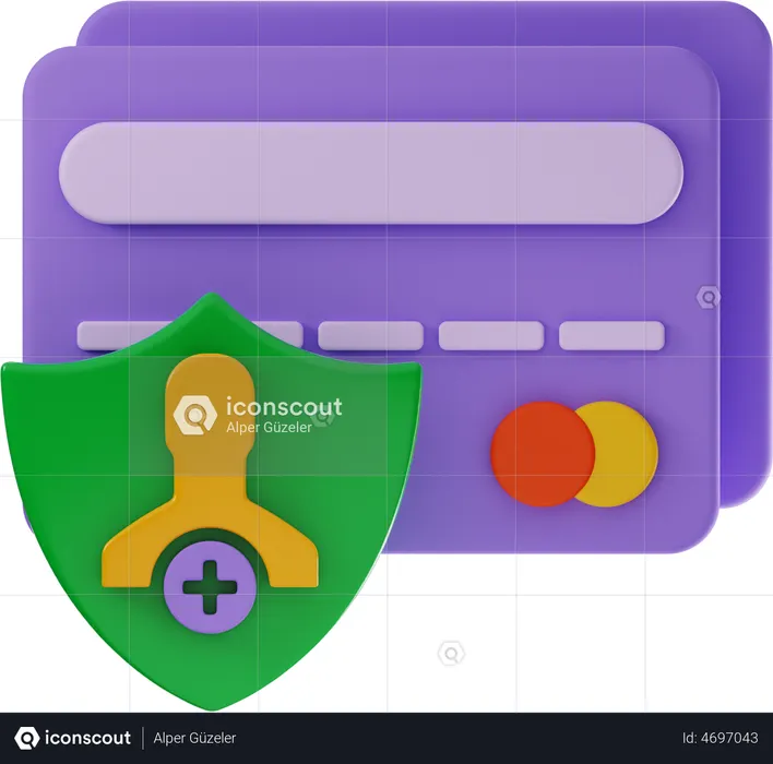 User Card Security  3D Icon