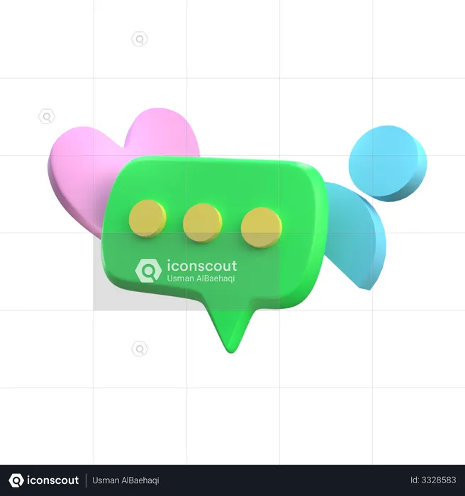 User Chat  3D Icon