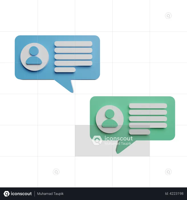 User Chat  3D Illustration