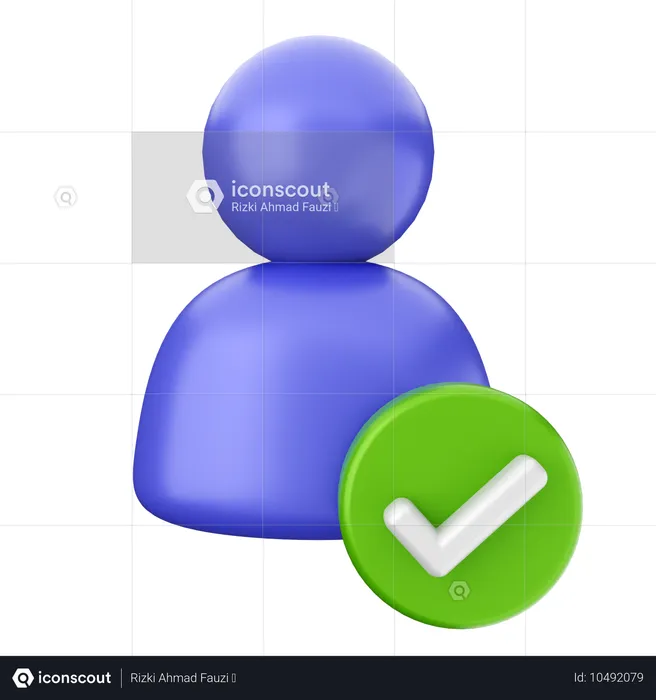 User Check Internet Security  3D Icon