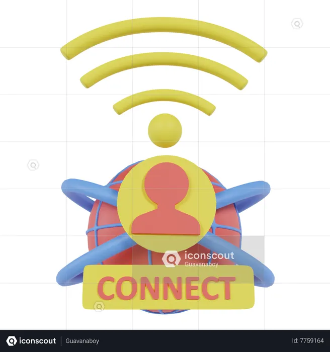 User Connect  3D Icon