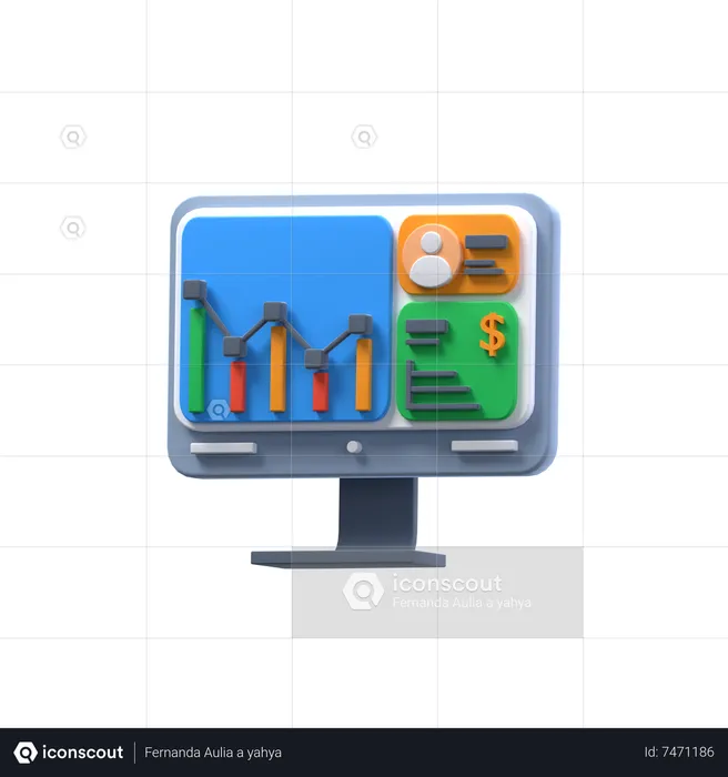 User Dashboard  3D Icon