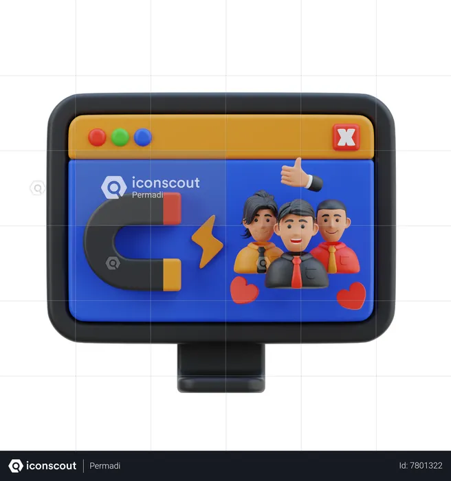 User Engagement  3D Icon