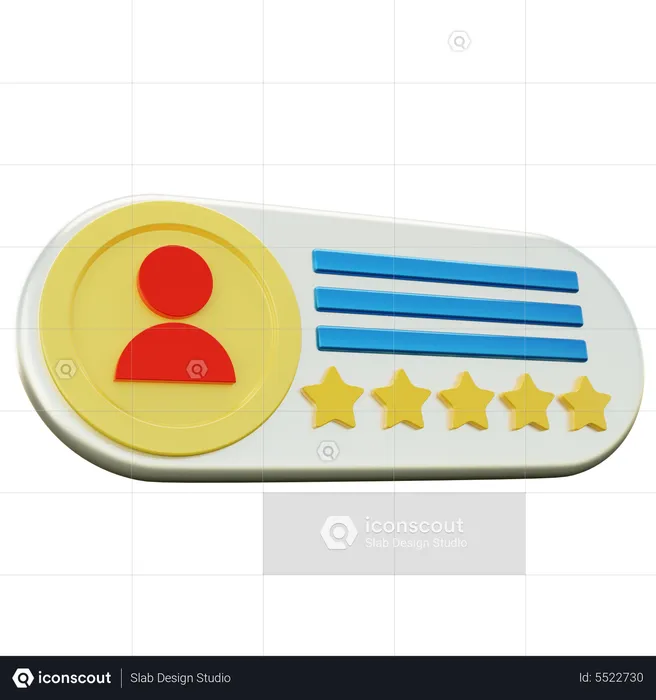 User Five Star Review  3D Icon