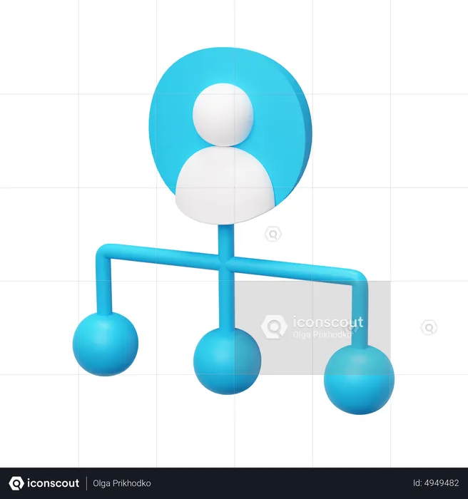 User Flow  3D Icon