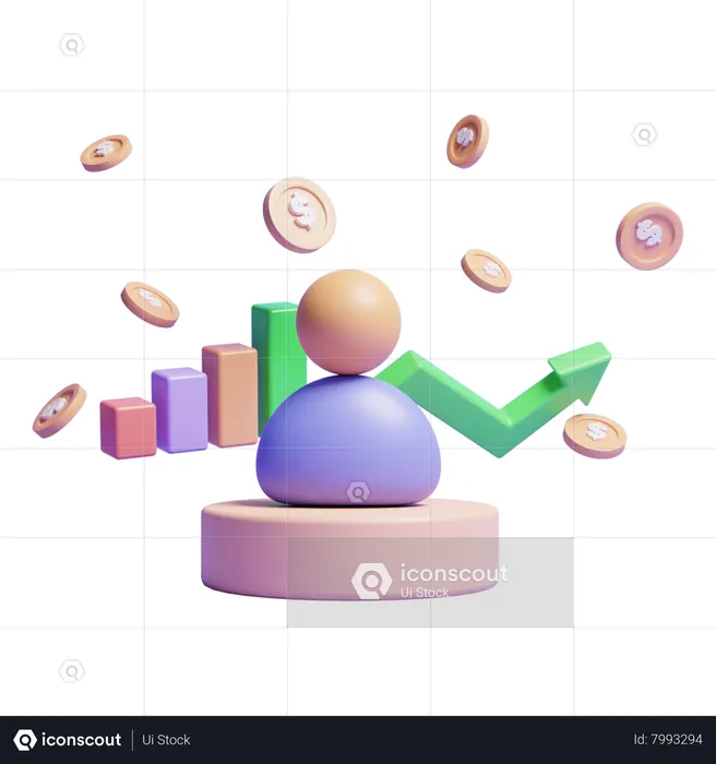 User Growth  3D Icon