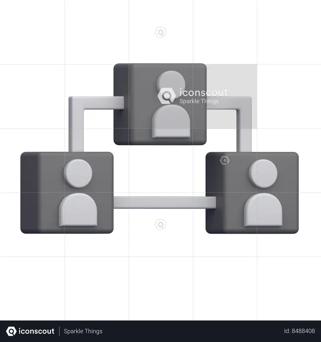 User Hierarchy  3D Icon