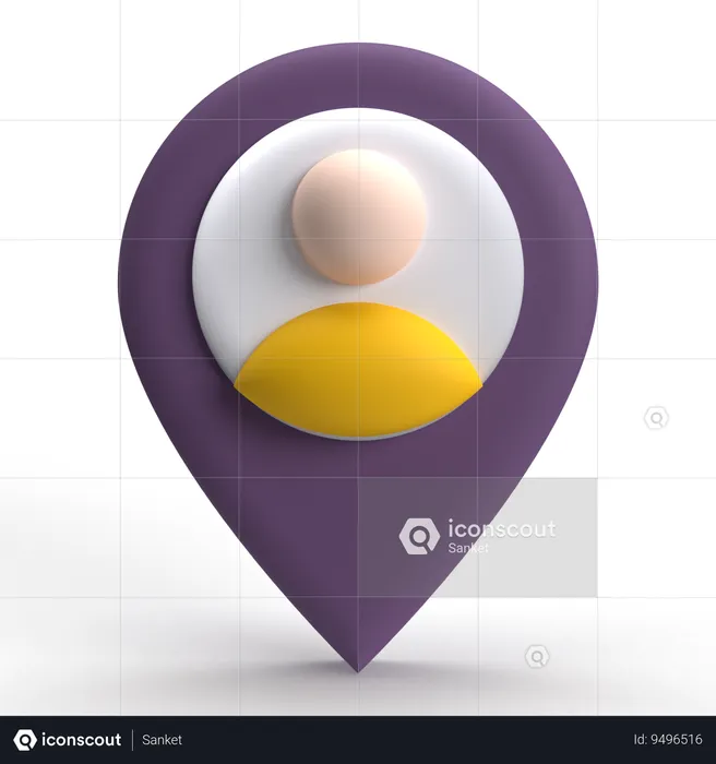 User Location  3D Icon
