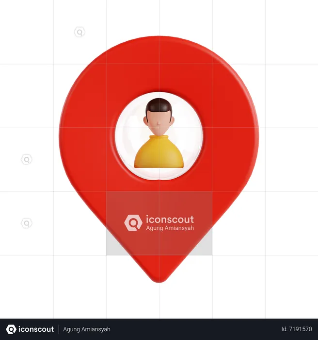 User Location  3D Icon