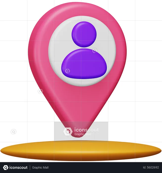 User Location  3D Icon