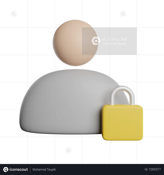 User Lock  3D Icon