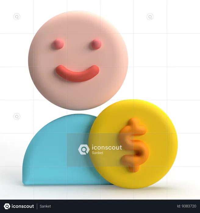User Money  3D Icon