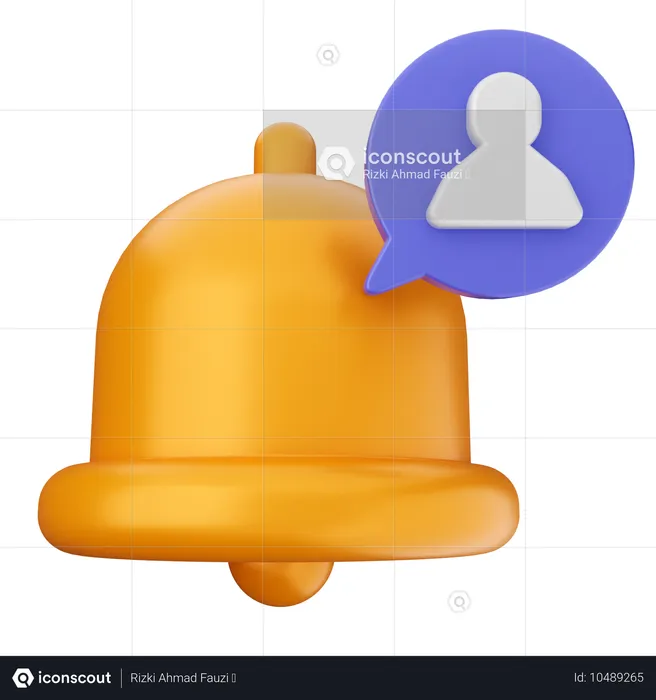 User Notification Bell  3D Icon