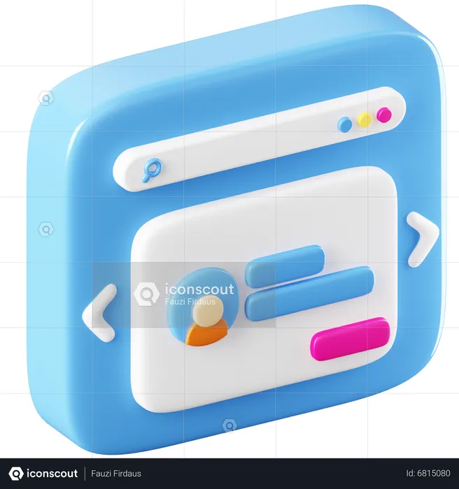 User Profile Slider  3D Icon