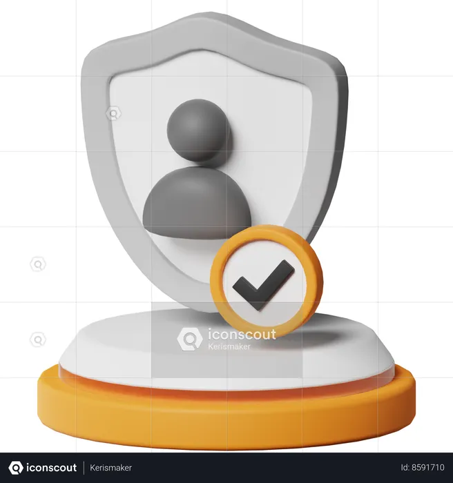 User Protection  3D Icon