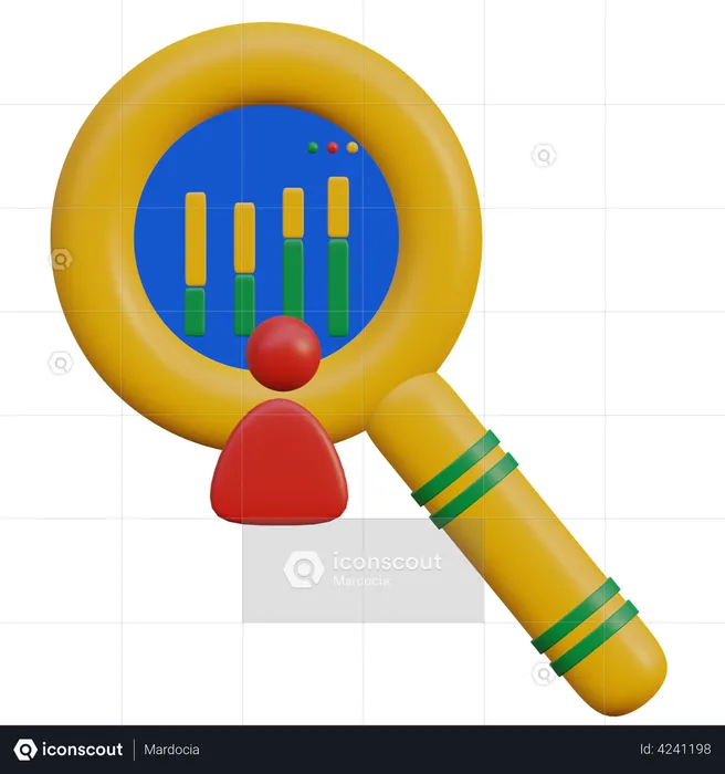 User Search Analytics  3D Illustration