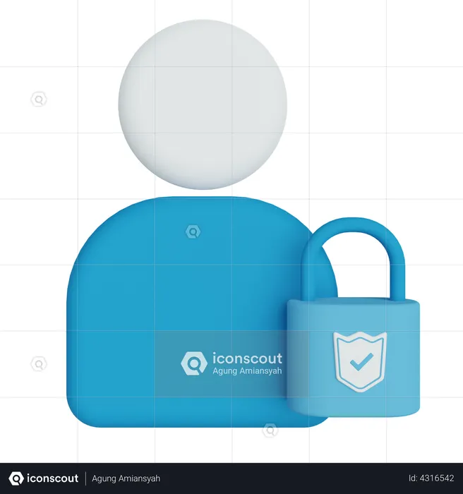 User Security  3D Illustration