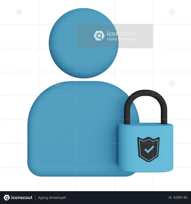 User Security  3D Illustration