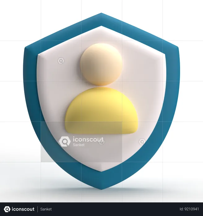 User Shield  3D Icon