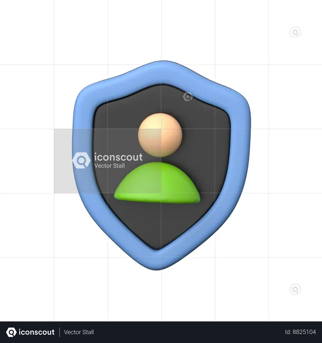 User Shield  3D Icon