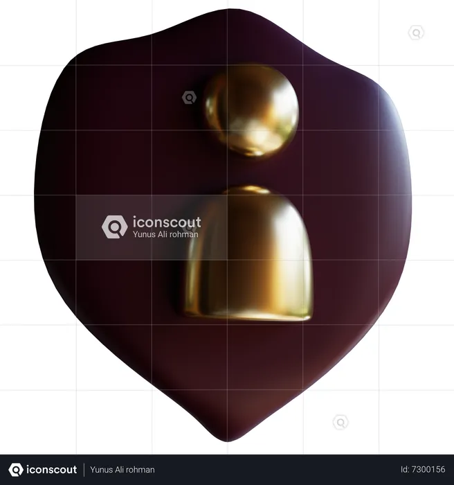User Shield  3D Icon