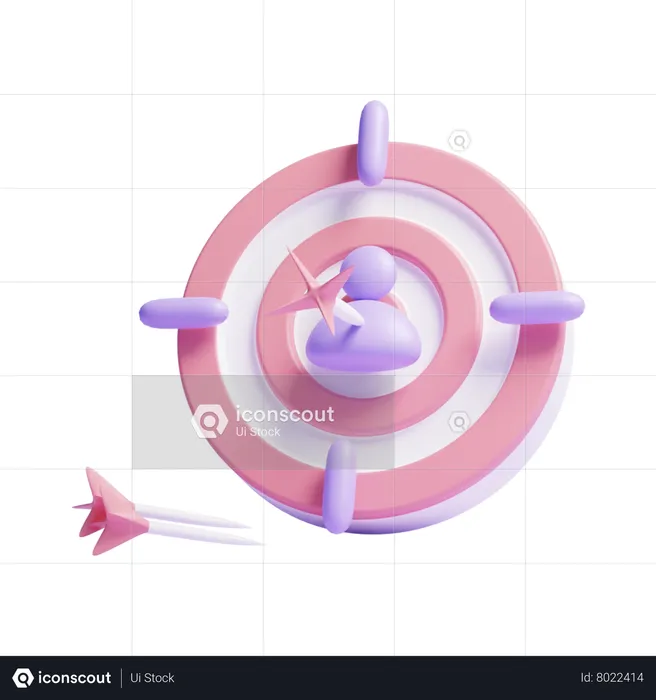 User Target  3D Icon