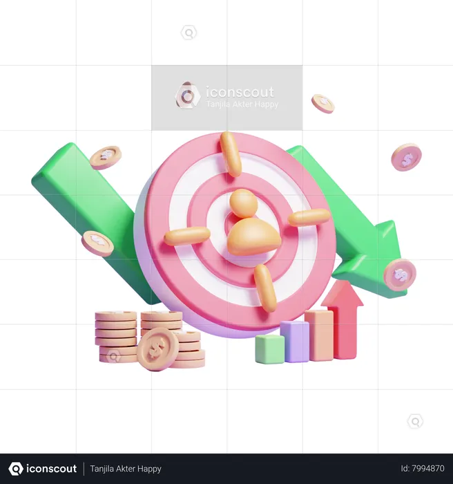 User Target  3D Icon