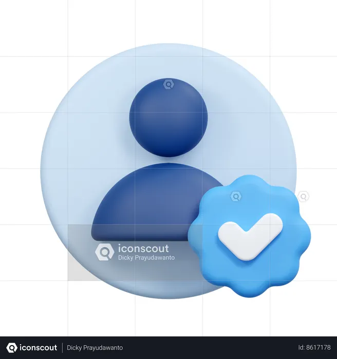 User verification  3D Icon