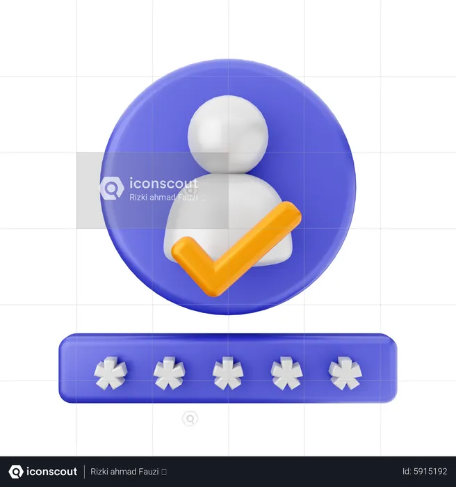 User Verification  3D Icon