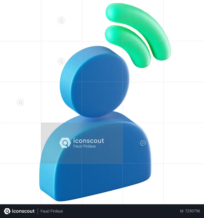 User Wifi  3D Icon