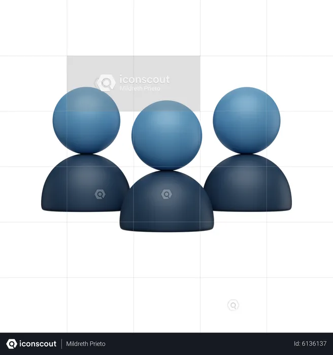 Users  3D Icon