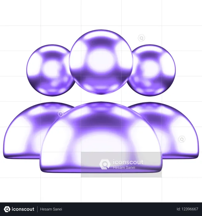 Users  3D Icon