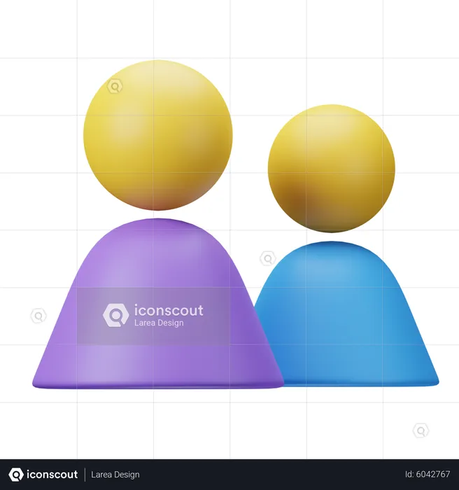 Users  3D Icon