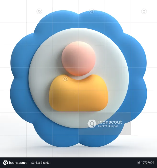 Crachá de usuário  3D Icon