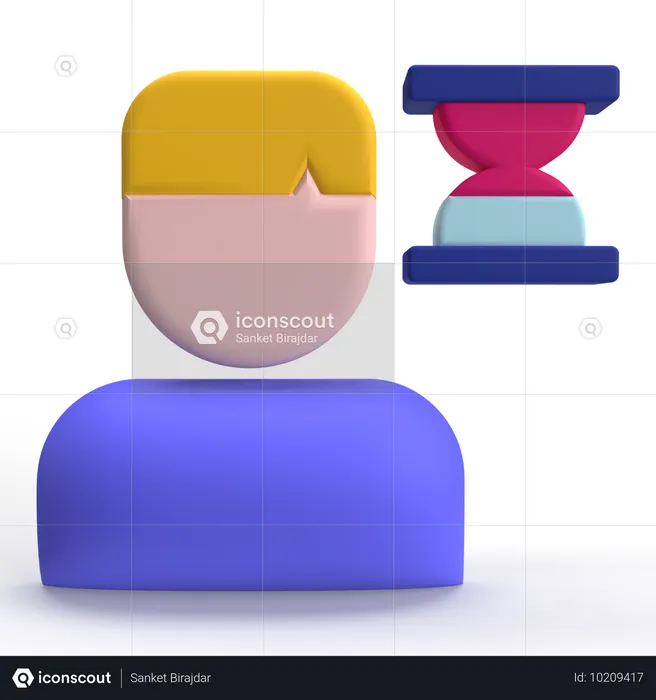 El usuario espera  3D Icon