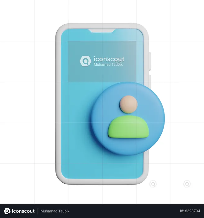 Usuario del teléfono  3D Icon