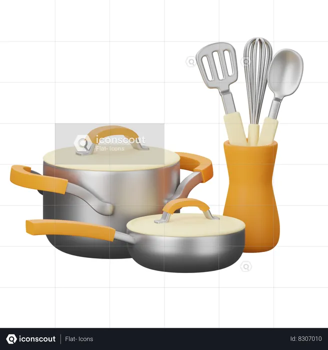 Utensílios de cozinha  3D Icon