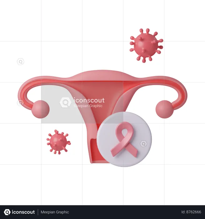 Uterine Cancer Awareness  3D Icon