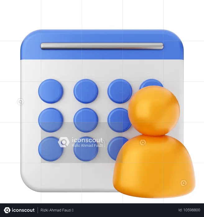 Calendrier utilisateur  3D Icon