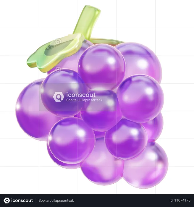 Uvas  3D Icon