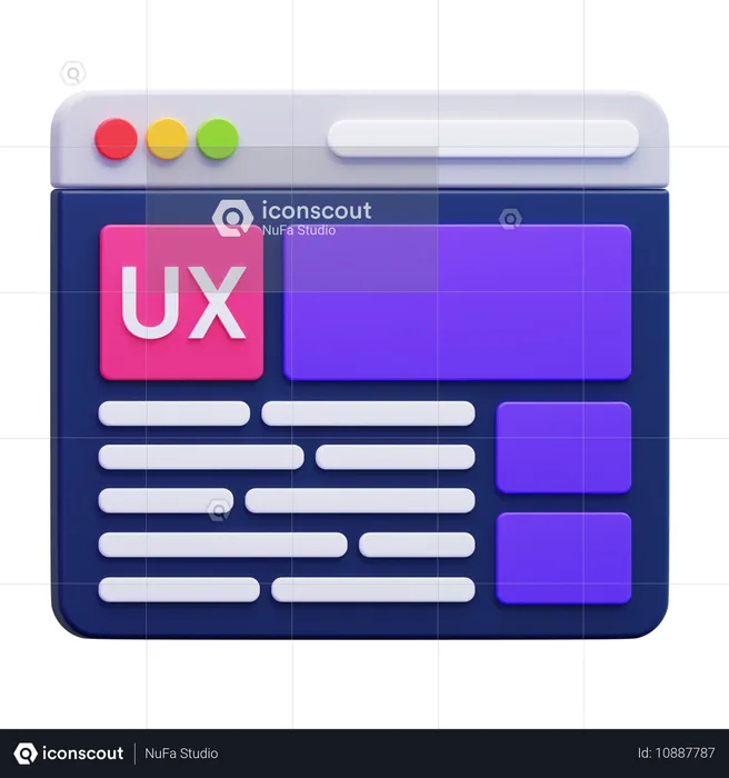 UXデザインウェブサイト  3D Icon