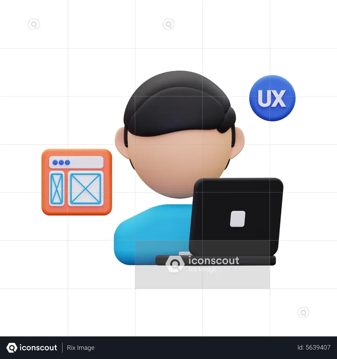 Ux Designer  3D Icon